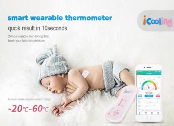 Smart Bluetooth Thermometer for Kids Wearable Thermometer