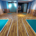 Lantai permukaan kayu vinil PVC untuk bola keranjang untuk bola keranjang