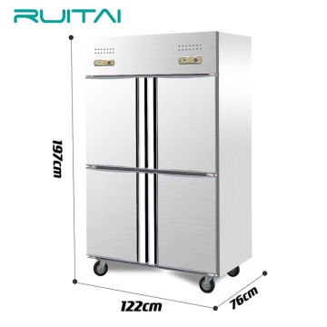 Commercial Vertical Deep Freezer: Factory Price Double Door Fridge for Restaurants and Produce