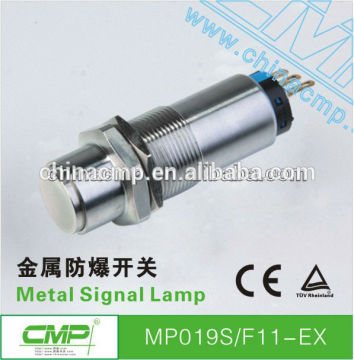 19mm CMP étanche 1NO 1NC ou 2NO 2NC interrupteur à bouton-poussoir de sécurité antidéflagrant en acier inoxydable