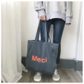 Túi Tote Canvas lớn được cá nhân hóa có tay cầm logo