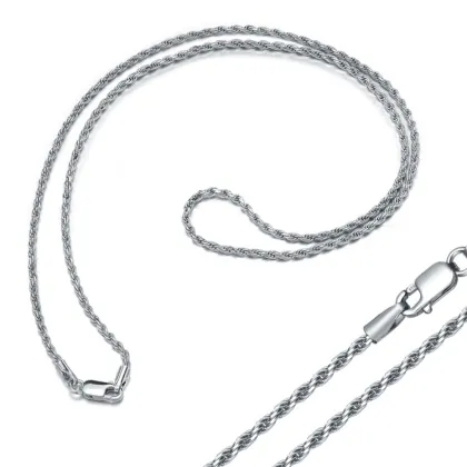 Delicate 925 sterling silver rope chain