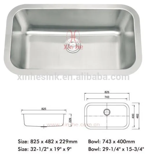 High Quality Stainless Steel Single Bowl Modern Kitchen Sink