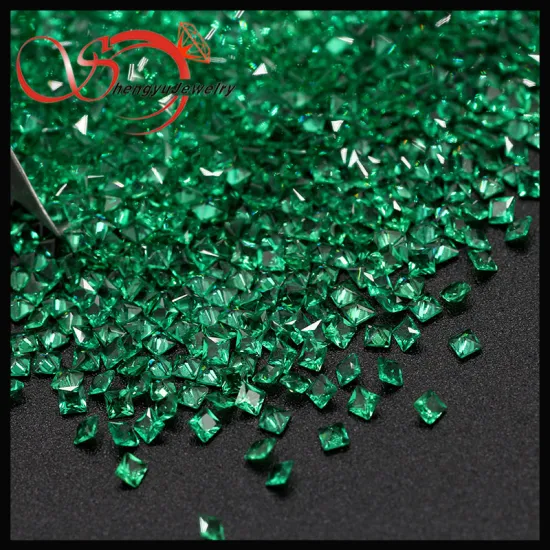 Hot Sale Wholesale 5*5mm Square Shape Green Nano Stone