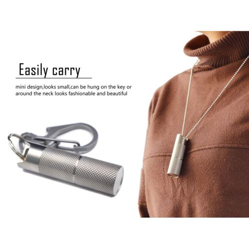 Waterproof Titanium Pill Holder with Keychain for Emergency