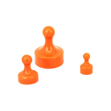 Oranje kleur magnetische push-pins voor wit bord