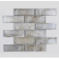 Custom White Cloud Textured Glass Mosaic Tile