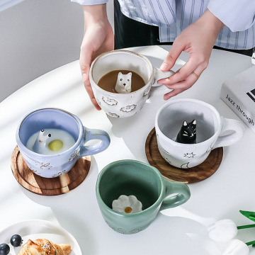 Bán buôn cốc cà phê động vật 3D và đĩa