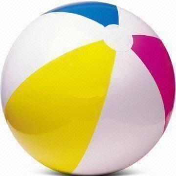 Inflatable Colorful Beach Ball, Made of PVC, Customized Colors are Accepted