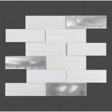 リビングルームの白いガラスセラミックモザイクウォールタイル