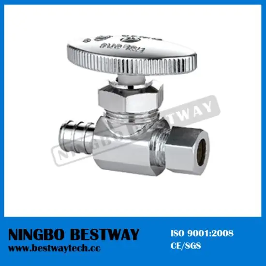 multi-turn brass pex angle stop valve compession
