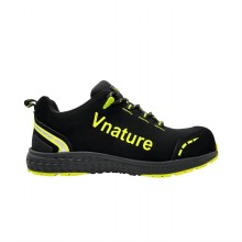 Espaço Black Yellow Microfiber Safety Shoes