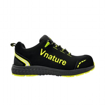 Extra Light Black Yellow Microfiber Safety Shoes