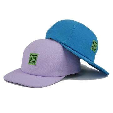 Outdoor Sport 6 Panel Canvas Hat with Rubber Patch - Unstructured Snap Back Cap