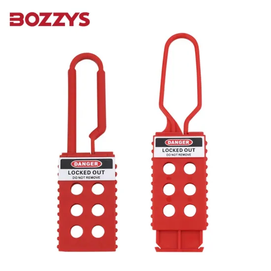 BOZZYS Insulation Plastic Loto Hasp with 6 Padlocks for Industrial Equipment Overhaul