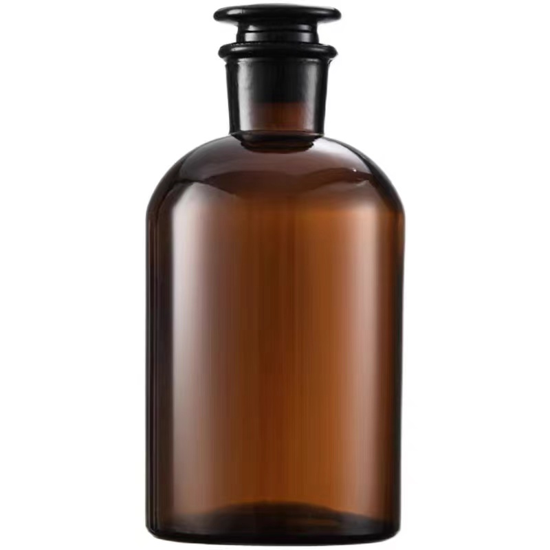 Bouteille d'ambre à bouche étroite avec bouchon 250 ml