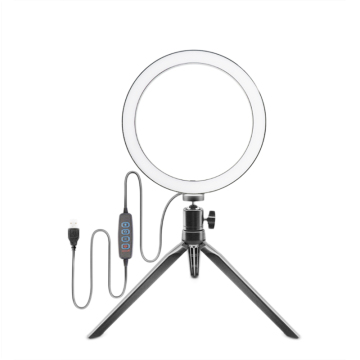 6" Led Plastic Black Mini Ring Light