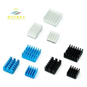 4B Anodized Color Heatsink for Raspberry Pi - White/Black/Blue