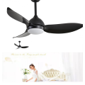 Natural style black color ceiling fan light