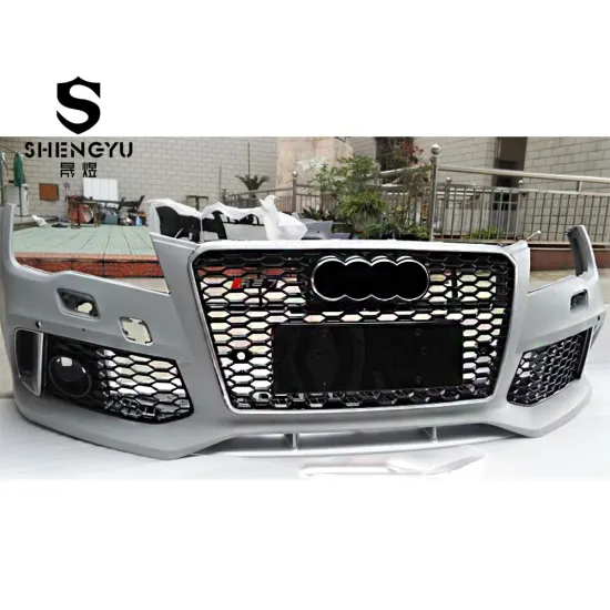 Car Front Face Bumper with Grille and Lip for Audi A7 2012-2015 RS7 Style Upgrade