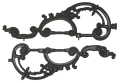 Puerta de valla decorativa de hierro forjado.