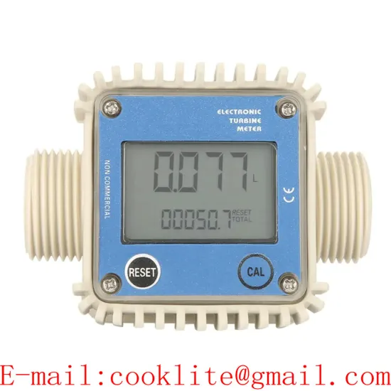 Electronic Flow Meter K24 Digital Fuel Meter Turbine Flowmeter Diesel Gasoline Counter Chemical Liquid Flow Meter