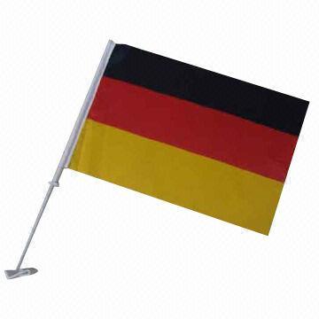 Car Flags, Made of 100% Polyester Fabric, Customized Designs are Accepted