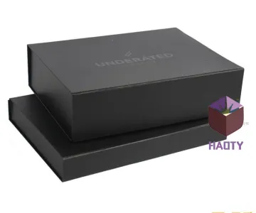Custom Black T-Shirt Packaging Clothing Paper box