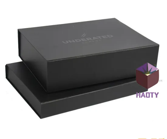 Custom Black T-Shirt Packaging Clothing Paper box
