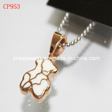 Popular Cute Bear Shaped 316 Stainless Steel Pendant Jewelry (CP953)