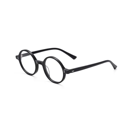 CE Certified Acetate Eyeglasses for Myopia - Black Optical Frames