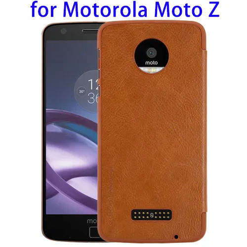 NILLKIN Flip Cover Case for Motorola Moto Z, Window Leather Case for Motorola Moto Z