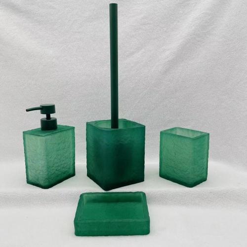 Green Bathing Set Resin Bottle