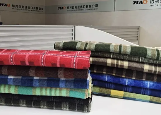 100% Polyester Polar Fleece with Lattice Printed Fabric