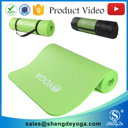 2015 premium nbr yoga mat, nbr yoga mat with strap, yogamatte yoga matratze