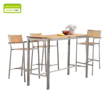 Burma Teak Outdoor Apl Rectangular Bar Set