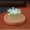 Lámpara de noche de tulipanes encantadores para decoración romántica de dormitorio