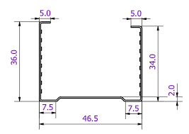 rail dimension light keel forming line (2)