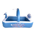 Pasadyang inflatable pool peacock tatlong layer paddling pool