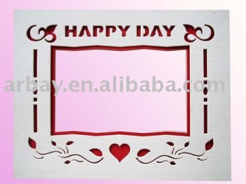 Wholesale 4ply cream core matboard art paper photo frame with printing words