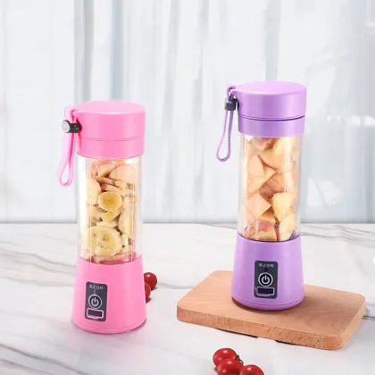 Portable USB-Powered Smart Mini Juicer: 380ML Fresh Fruit Blender in Cup & Bottle Design