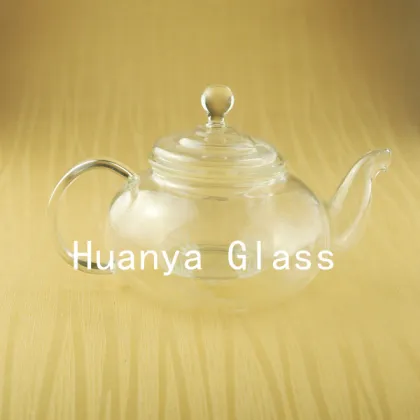 Pyrex/borosilicate double wall glass teapot with glass lid and filter