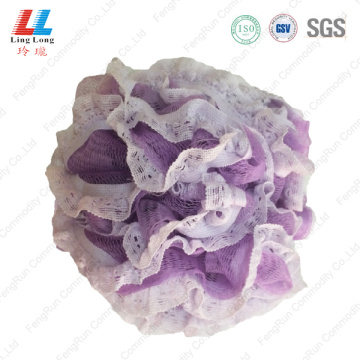 Luxury lace durable mesh exfoliating sponge ball