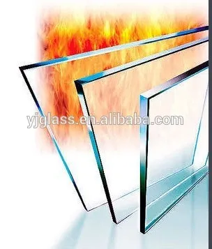 Fireproof glass for fire places