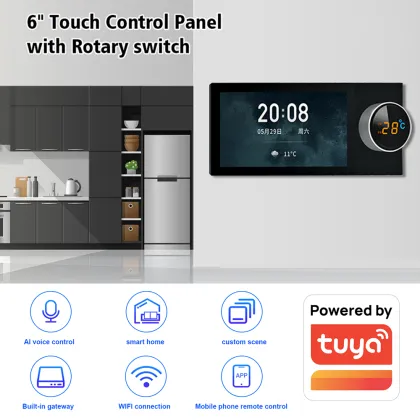 SZMYQ Tuya Smartlife OEM APP Central Scene Intelligent Automation 6 inch Touch Screen Smart Home Control Panel