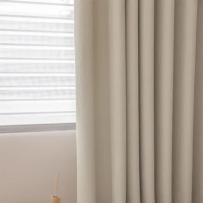 Bedroom High Shading Crepe Jacquard Curtains