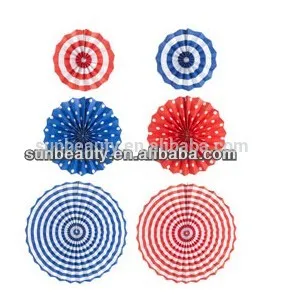 American National day hanging decoration paper fan party decoration