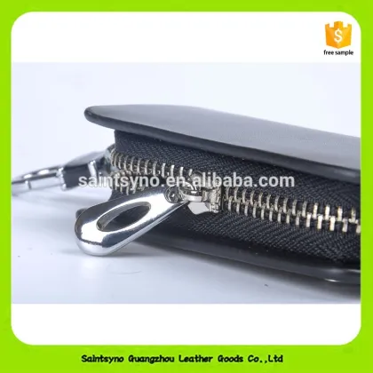 Wholesale genuine leather car key wallet pouch 16641