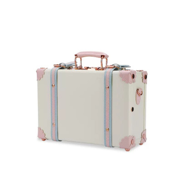 Vintage Cute Factory Wholesale Mini Leather Trunk Suitcase - Non-Wheeled Overnight Carry-on with Shoulder Strap