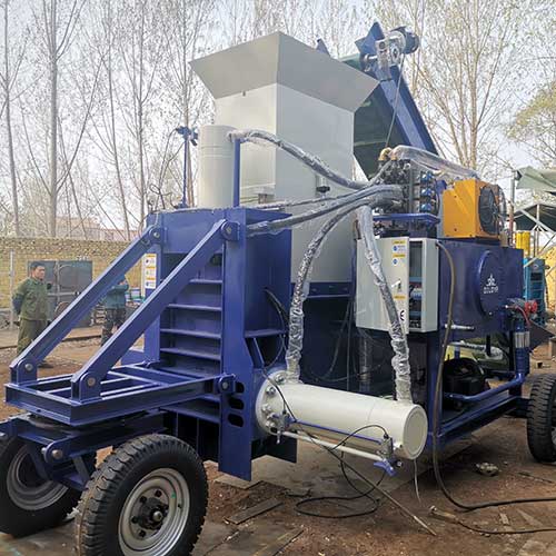 Scale Weighing Cotton Seed Hulls Baler